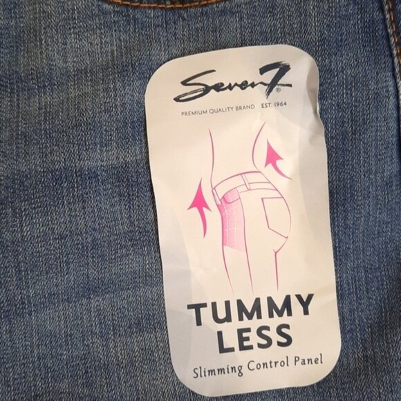 Seven 7 NWT Mars Blue Tummyless High Rise 5 Pockets Denim Skinny Jeans Size 16 - Picture 7 of 14